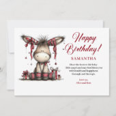 Carte Happy Birthday Quirky Animals Personalized kids  (Devant)