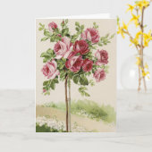 Carte Happy Birthday Rose tree (Fleur jaune)