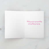 Carte Happy Birthday Sister Pink Cosmos Flowers (Intérieur)