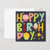 Carte happy birthday T-Shirt Trucker Hat Keychain Magnet (Devant / Derrière)