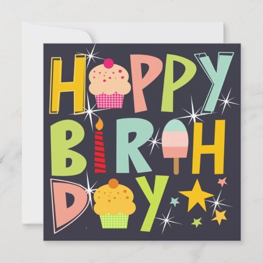 Carte happy birthday T-Shirt Trucker Hat Keychain Magnet (Devant)