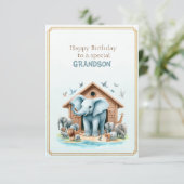 Carte Happy Birthday To a Special Grandson (Debout devant)