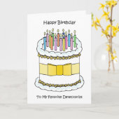 Carte Happy Birthday to Detectorist (Fleur jaune)