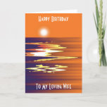 Carte Happy Birthday To My Loving Wife Card<br><div class="desc">Happy Birthday To My Loving Wife Card. Planet Orange. Customise</div>