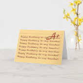 Carte Happy Birthday to my Teacher Penmanship Practice (Fleur jaune)