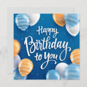 Carte Happy Birthday to You (Devant / Derrière)