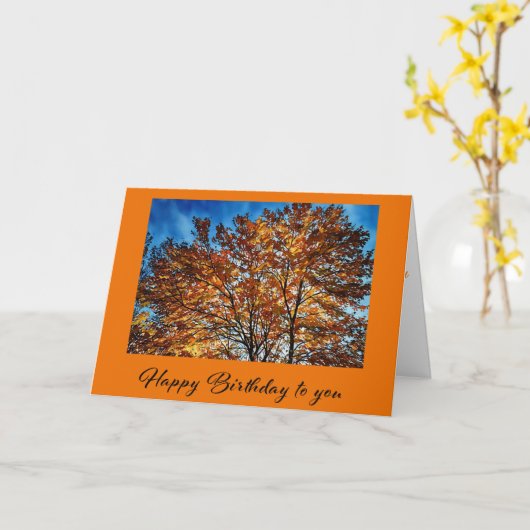 Carte Happy Birthday To YouFolded Greeting Card (Fleur jaune)