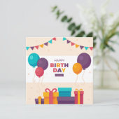 Carte Happy Birthday Tu le You (Debout devant)