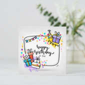 Carte Happy Birthday Tu le You (Debout devant)