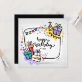 Carte Happy Birthday Tu le You (Devant/Arrière en situation)