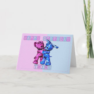 Carte Happy Birthday Twins