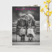 Carte Happy Birthday Two Funny Laughing Ladies Card (Fleur jaune)
