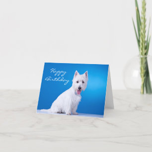 Carte Happy Birthday West Highland Terrier  Note Card