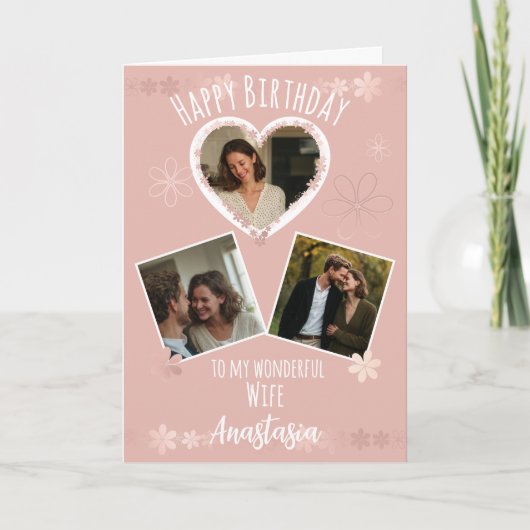 Carte Happy Birthday Wife card (Devant)