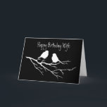 Carte Happy Birthday Wife Special Friend, Two Birds<br><div class="desc">Happy Birthday Wife and Special Friend,  Two Birds chatting to each other.</div>