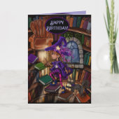 Carte Happy Birthday Witch Girl, Let your Magic Shine! (Devant)