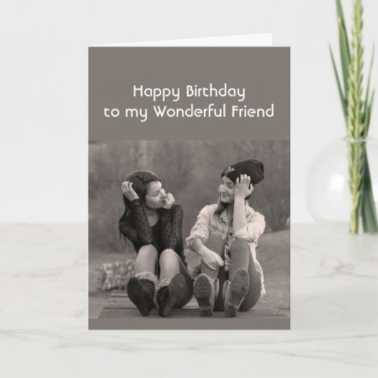 Carte Happy Birthday Wonderful Friend Inspirational (Devant)