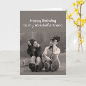 Carte Happy Birthday Wonderful Friend Inspirational (Fleur jaune)