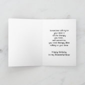 Carte Happy Birthday Wonderful Sister Funny (Intérieur)