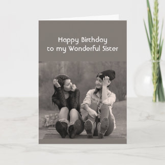 Carte Happy Birthday Wonderful Sister Inspirational