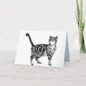 Carte Happy Birthday You Cool Tabby Cat Birthday Mens (Dos)