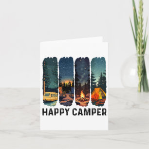Carte Happy Camper Chemise Randonnée Aventure Camp d'été