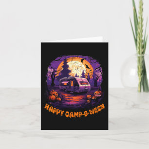 Carte Happy CampOWeen Camping Halloween Costume Citrouil