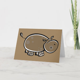 Carte Happy Cartoon Hippo