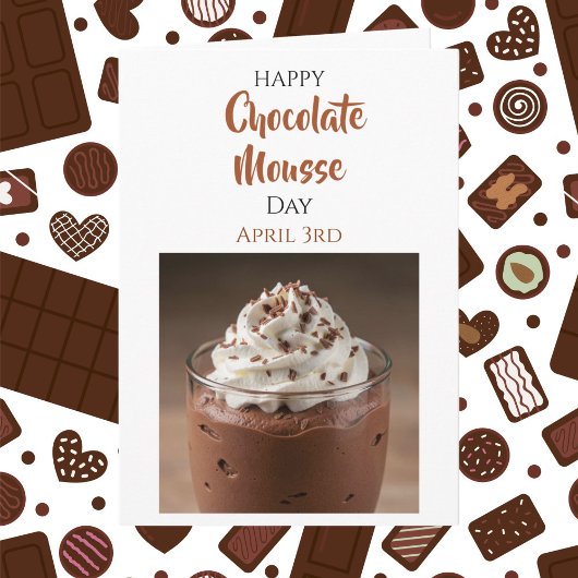 Carte Happy Chocolate Mousse Day | April 3rd | Recipe