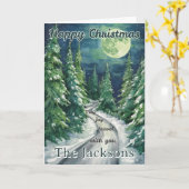 Carte Happy Christmas Card from Our Family (Fleur jaune)