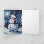 Carte Happy christmas snowman (Intérieur)