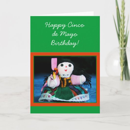 Carte Happy Cinco de Mayo Birthday doll greeting card (Devant)