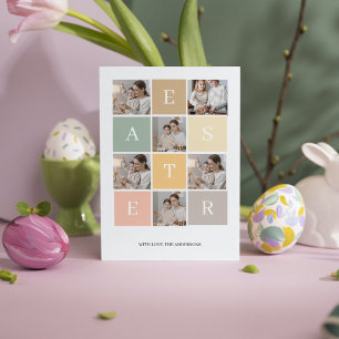 Carte Happy Colorful Collage Photo Pâques