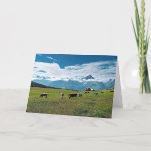 Carte Happy Cows on the Farm in Switzerland