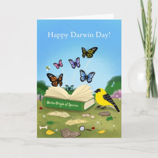 Carte Happy Darwin Day Evolution Nature Art (Devant)