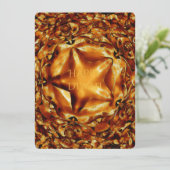 Carte Happy Diwali Brown Gold Copper Élégante étoile (Debout devant)