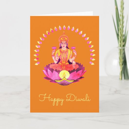 Carte Happy Diwali - Deepalavi Lakshmi Goddess 1 (Devant)