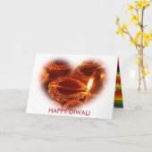 Carte HAPPY DIWALI lamp (Fleur jaune)