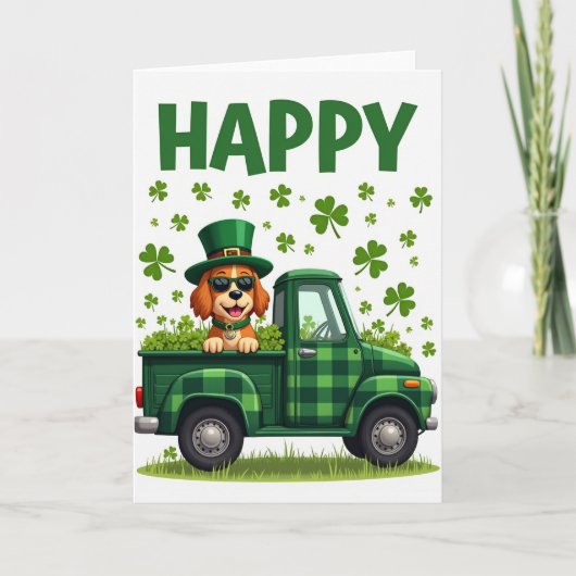 Carte Happy Dog St Patricks Day Card (Devant)