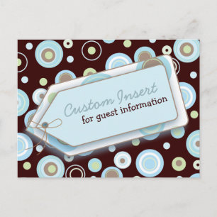 Carte Happy Dots Insert pour Invitations Baby show