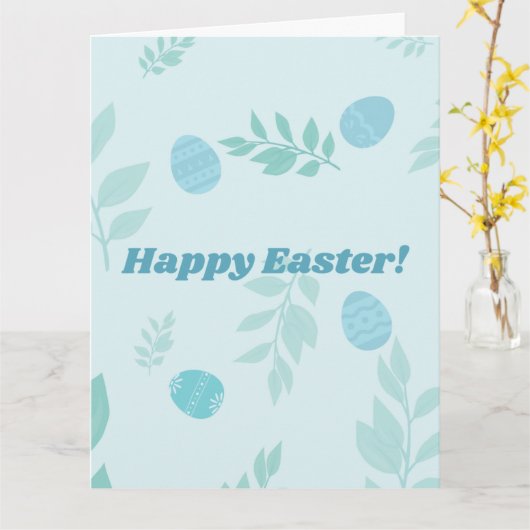 CARTE HAPPY EASTER (Fleur jaune)