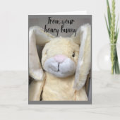 CARTE **HAPPY EASTER** À MON **HONEY BUNNY** (Devant)