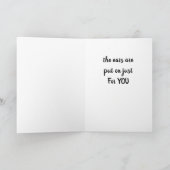 CARTE **HAPPY EASTER** A SORTI MES OREILLES POUR "VOUS" (Intérieur)