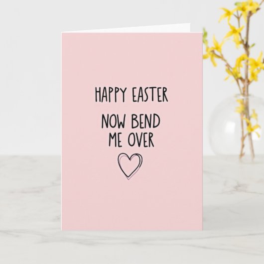 Carte Happy Easter Bend Over Card (Fleur jaune)