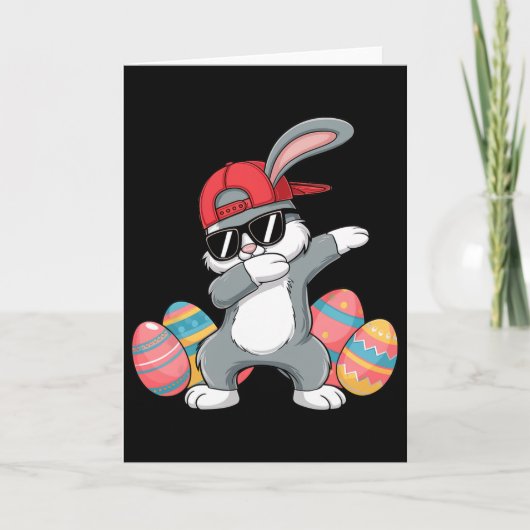 Carte Happy Easter Bruh Bunny Dab Rabbit Dance Boys Kids (Devant)