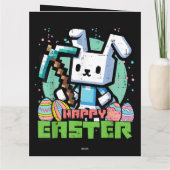 Carte Happy Easter Bunny Pixel Game  (Dos)