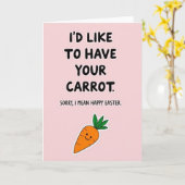 Carte Happy Easter Carrot Card (Fleur jaune)