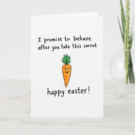 Carte Happy Easter Carrot Friend Card (Devant)
