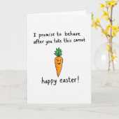Carte Happy Easter Carrot Friend Card (Fleur jaune)