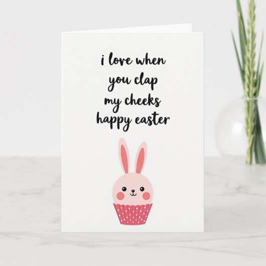 Carte Happy Easter Cheek Clap Card (Devant)